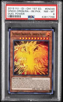 2019 YU-GI-OH! DUEL POWER 1ST ED THE WINGED DRAGON OF RA-IMMORTAL PHOENIX PSA 8 - Image 1
