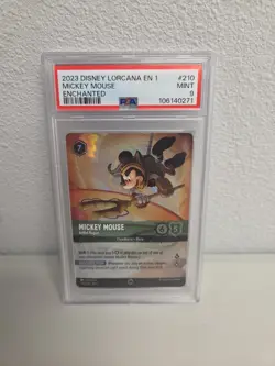 2023 DISNEY LORCANA EN 1-THE FIRST CHAPTER MICKEY MOUSE - ARTFUL ROGUE PSA 9 - Image 1