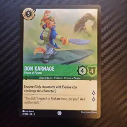 Don Karnage 71/204 Cold Foil Disney Lorcana Inklands NM - Image 1