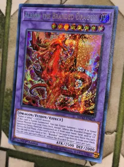 YuGiOh ALBION THE BRANDED DRAGON Prismatic Secret Rare MP22-EN076 - Image 1