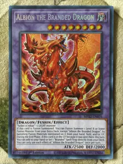 YuGiOh ALBION THE BRANDED DRAGON Prismatic Secret Rare MP22-EN076 - Image 2