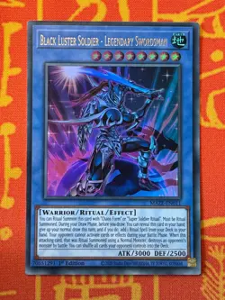 YUGIOH BLACK LUSTER SOLDIER - LEGENDARY SWORDSMAN ULTRA RARE 1ST NM MAZE-EN011 - Image 1
