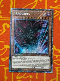 YUGIOH TRAGOEDIA PLATINUM SECRET RARE 1ST NM RA03-EN223 - Image 1