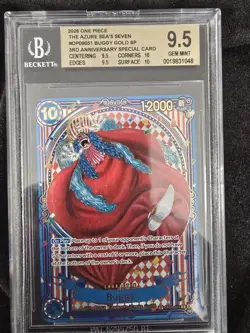 One Piece CCG Buggy Gold SP OP14 Anniversary Beckett (BGS) 9.5 English - Image 1