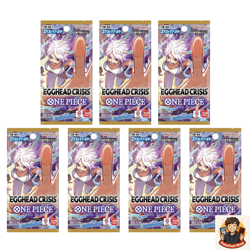 7 Pack One Piece Card Game EB-04 Box / Pack EGGHEAD CRISIS Japanese New Bandai - Image 1