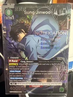 Union Arena Solo Leveling Sung Jinwoo UE17BT/SLG-1-049 SR* Alt Art - Image 1