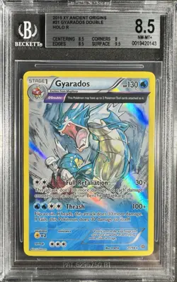 Pokemon Gyarados TCG Holo Card 21/98 XY-Ancient Origins BGS 8.5 NM-MT 2015 - Image 1