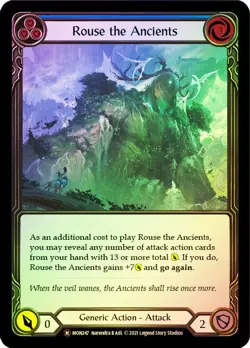 FAB RAINBOW FOIL Rouse the Ancients - Monarch (Unlimited) Card # 247 - Image 1