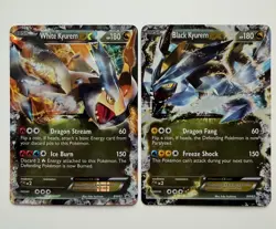 Black Kyurem EX BW62 + White Kyurem EX BW63 Pokemon Promo Cards – LP Bundle - Image 1