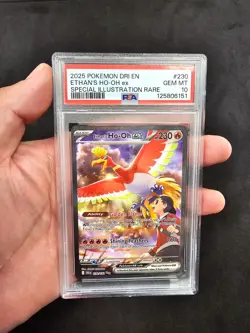 Pokemon TCG Ethan's Ho-Oh EX SIR CARD 230/182 RARE ENDING CERT #151 PSA 10 - Image 1