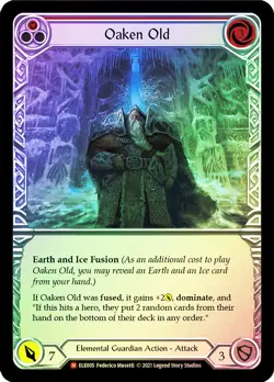 FAB RAINBOW FOIL Oaken Old - Tales of Aria (1st Edition) Card # 005 - Image 1