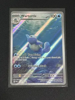Pokemon Wartortle Illustration Rare Scarlet & Violet 151 171/165 Holo Card - Image 1