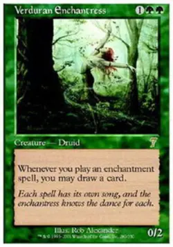 MTG magic cards 1x Verduran Enchantress 7th Edition NM-Mint, English - Image 1