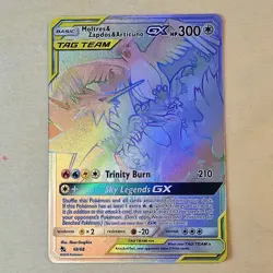 Moltres Zapdos Articuno GX 69/68 Sun Moon Hidden Fates Full Art NM Pokemon Card - Image 1