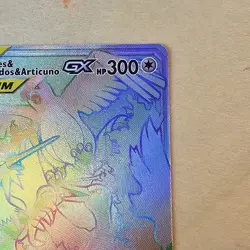 Moltres Zapdos Articuno GX 69/68 Sun Moon Hidden Fates Full Art NM Pokemon Card - Image 3
