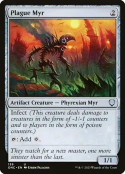MTG Plague Myr - Phyrexia: All Will Be One Commander #139 - Image 1