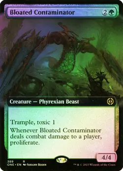 MTG FOIL Bloated Contaminator Extended Art - Phyrexia: All Will Be One #389 - Image 1