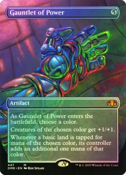 MTG FOIL Gauntlet of Power Borderless - Dominaria Remastered #447 - Image 1