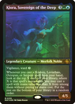 MTG FOIL ETCHED Kiora, Sovereign of the Deep - March of the Machine: The - Image 1
