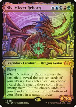 MTG FOIL Niv-Mizzet Reborn Showcase - Multiverse Legends #053 - Image 1
