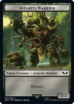 MTG {Astartes Warrior Token} (Black) // {Spawn Token} - Warhammer 40,000 - Image 1
