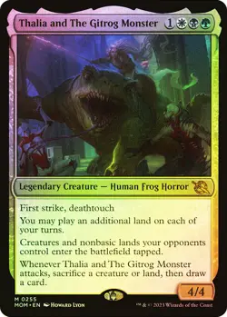 MTG FOIL Thalia and The Gitrog Monster - March of the Machine #255 - Image 1