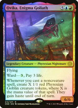 MTG FOIL Ovika, Enigma Goliath(Promo Pack) (Phyrexia: All Will Be One) - Promo - Image 1