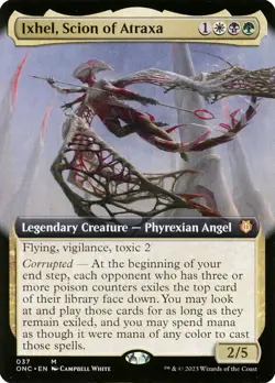 MTG Ixhel, Scion of Atraxa Extended Art - Phyrexia: All Will Be One Commander - Image 1
