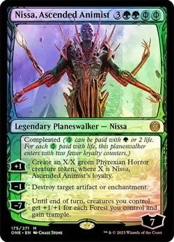 MTG FOIL Nissa, Ascended Animist - Phyrexia: All Will Be One #175 - Image 1