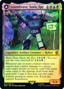 MTG FOIL Soundwave, Sonic Spy // Soundwave, Superior Captain - Transformers - Image 1