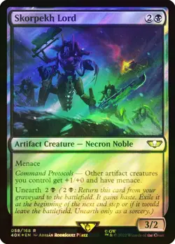 MTG SURGE FOIL Skorpekh Lord - Warhammer 40,000 Commander #058 - Image 1