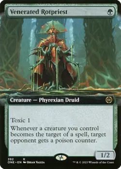 MTG Venerated Rotpriest Extended Art - Phyrexia: All Will Be One #392 - Image 1