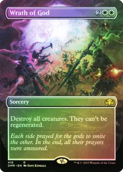 MTG FOIL Wrath of God Borderless - Dominaria Remastered #416 - Image 1