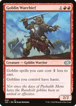 MTG Goblin Warchief - Jumpstart 2022 #548 - Image 1