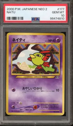 Pokemon Natu Neo 2 Japanese #177 PSA 10 Gem Mint - Image 1