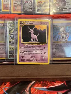 Pokemon TCG Espeon 20/75 Neo Discovery Rare Non Holo LP - Image 1