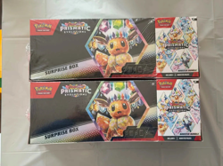 LOT OF 2 - Pokemon Prismatic Evolutions Surprise Box & Booster Bundle Sams Club - Image 1