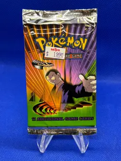 2000 WOTC SEALED Pokemon Gym Challenge Unlimited Booster Pack Giovanni Artwork - Image 1