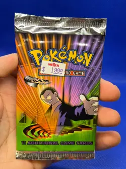 2000 WOTC SEALED Pokemon Gym Challenge Unlimited Booster Pack Giovanni Artwork - Image 2