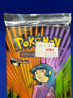 2000 WOTC SEALED Pokemon Gym Challenge Unlimited Booster Pack Sabrina Artwork - Image 3