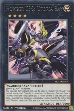 1x (NM) Number C39: Utopia Ray - KICO-EN045 - Rare - 1st Edition YuGiOh - Image 1