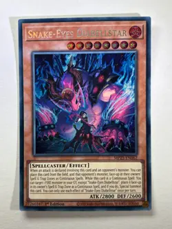 Snake-Eyes Diabellstar MP25-EN062 Secret Rare 1st Edition YuGiOh Card NM - Image 1