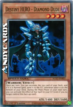 DESTINY HERO - DIAMOND DUDE (SPEED DUEL) • Comune • SGX1 ENB03 • 1Ed • YUGIOH! - Image 1