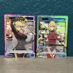 Union Arena SOLO LEVELING Cha Hae-in UE17BT/SLG-1-058 & 011 Super Rare SR - Image 1