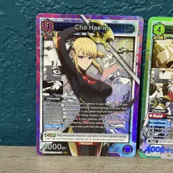 Union Arena SOLO LEVELING Cha Hae-in UE17BT/SLG-1-058 & 011 Super Rare SR - Image 2