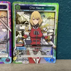 Union Arena SOLO LEVELING Cha Hae-in UE17BT/SLG-1-058 & 011 Super Rare SR - Image 3