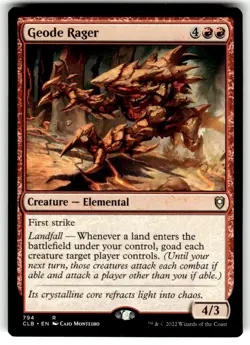 Geode Rager Commander Legends: Battle for Baldur's Gate Regular MTG NM - Image 1