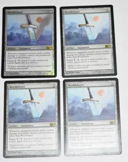 4x WORLDSLAYER 1x Foil M12 Artifact Equipment Rare MAGIC GATHERING CARD - Image 1