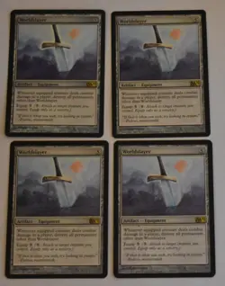 4x WORLDSLAYER 1x Foil M12 Artifact Equipment Rare MAGIC GATHERING CARD - Image 2