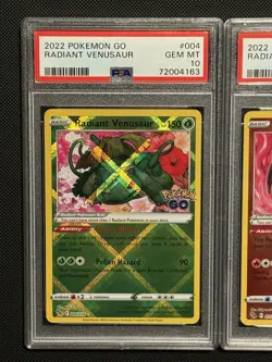 Radiant Venusaur, Charizard, & Blastoise Pokemon GO Set SEQ Graded PSA 10, 10, 8 - Image 2